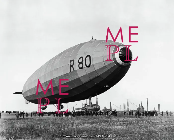 : Launch of the Vickers Airship R80 at Barrow, Walney Isla? : Launch of the Vickers Airship R80 at Barrow, Walney Isla?