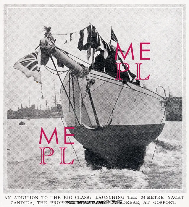 : Launch of the yacht, Candida : Launch of the yacht, Candida