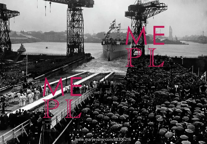 : Launching of the Admiral Scheer, 1933 : Launching of the Admiral Scheer, 1933