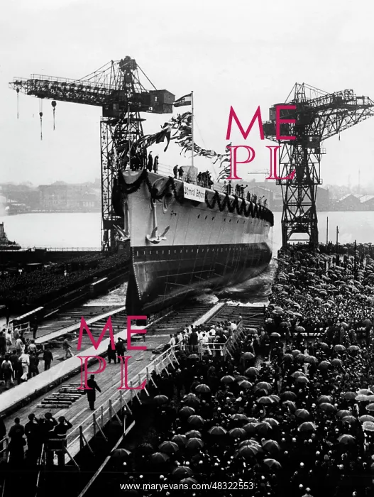 : Launching of the Admiral Scheer, 1933 : Launching of the Admiral Scheer, 1933
