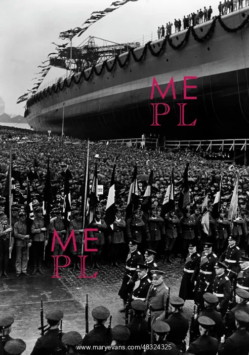 : Launching of the Admiral Scheer, 1933 : Launching of the Admiral Scheer, 1933