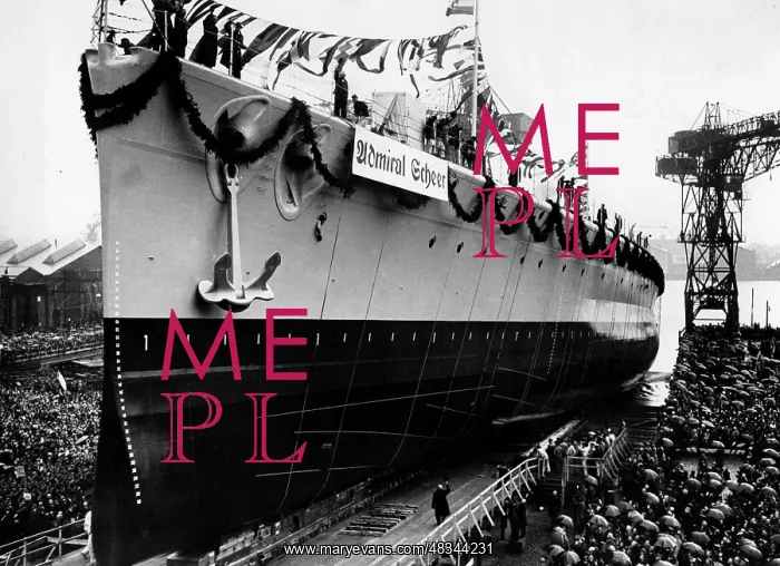 : Launching of the Admiral Scheer, 1933 : Launching of the Admiral Scheer, 1933
