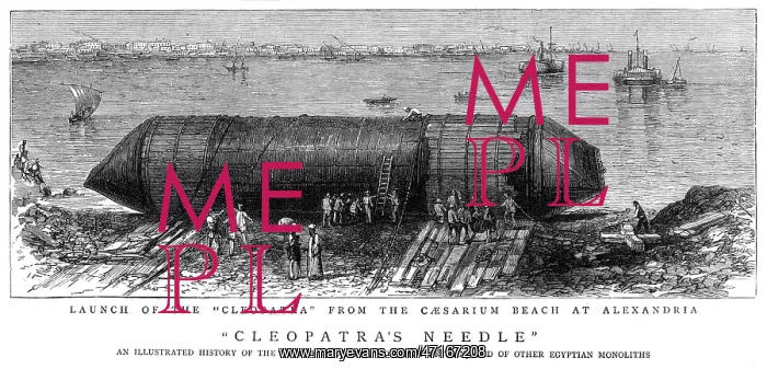 : Launching Cleopatra's needle, 1877 : Launching Cleopatra's needle, 1877