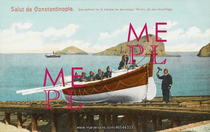 : The launching of the Constantinople Lifeboat : The launching of the Constantinople Lifeboat