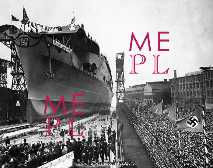 : Launching of the Graf Zeppelin in Kiel, 1938 : Launching of the Graf Zeppelin in Kiel, 1938