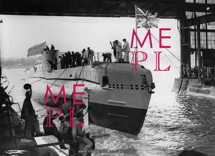 : Launching of the new british submarine : Launching of the new british submarine