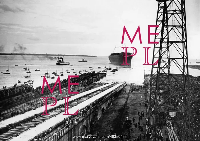 : Launching of the Normandie, 1932 : Launching of the Normandie, 1932