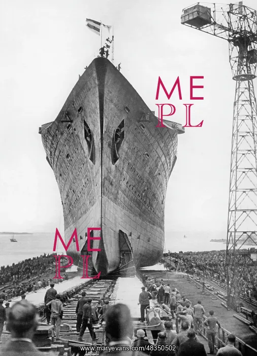 : Launching of Normandie, 1932 : Launching of Normandie, 1932