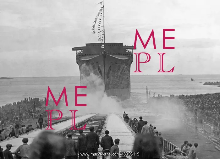 : Launching of the Normandie, 1932 : Launching of the Normandie, 1932