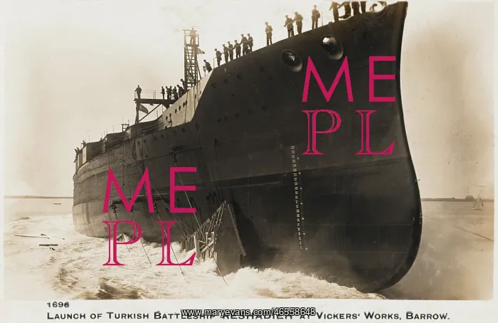 : Launching of Turkish Battleship : Launching of Turkish Battleship