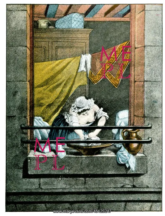 : The Launderess by Augustin de Saint-Aubin