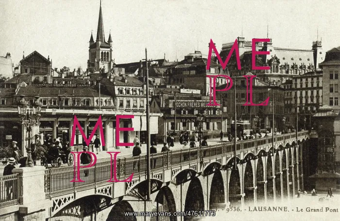  : Lausanne and bridge, Vaud, Switzerland