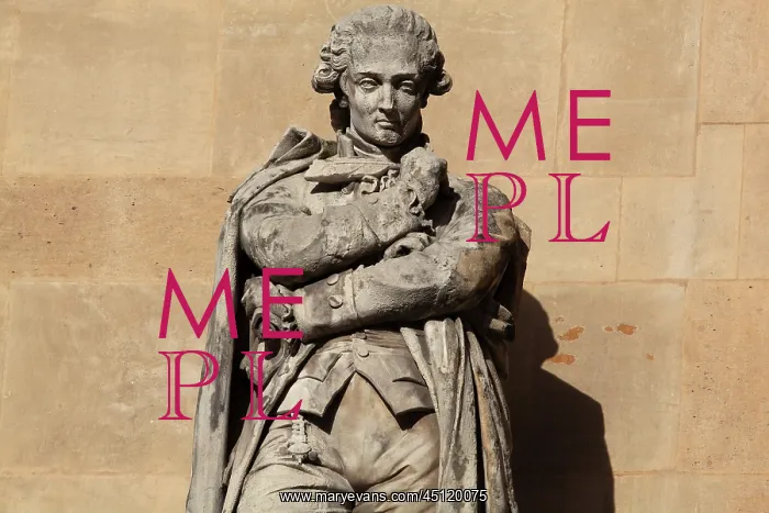 : Lavoisier statue, Cour Napoleon, Louvre, Paris, France : Lavoisier statue, Cour Napoleon, Louvre, Paris, France