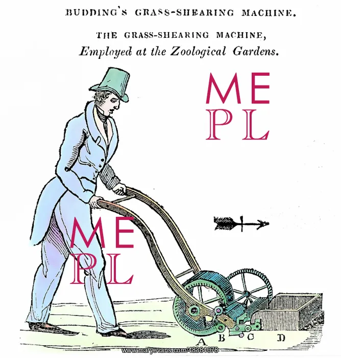 : Lawn mower (shearing machine) invented by Mr Budding : Lawn mower (shearing machine) invented by Mr Budding