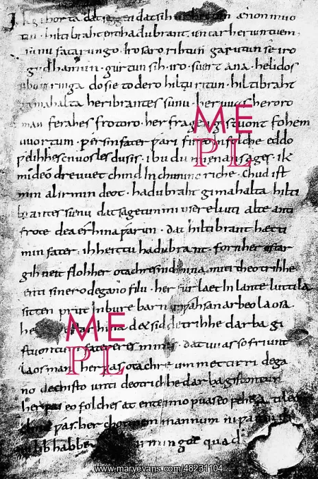 : The Lay of Hildebrand (Das Hildebrandslied), circa 830 : The Lay of Hildebrand (Das Hildebrandslied), circa 830