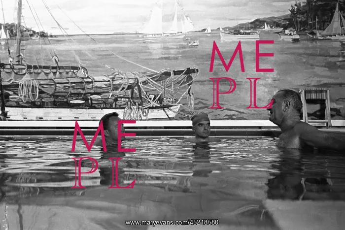 : LBJ in the White House Swimming pool. Lloyd ? : LBJ in the White House Swimming pool. Lloyd ?