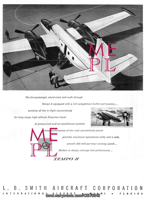 : L.B.Smith Tempo II- Douglas A / B-26 Invader : L.B.Smith Tempo II- Douglas A / B-26 Invader