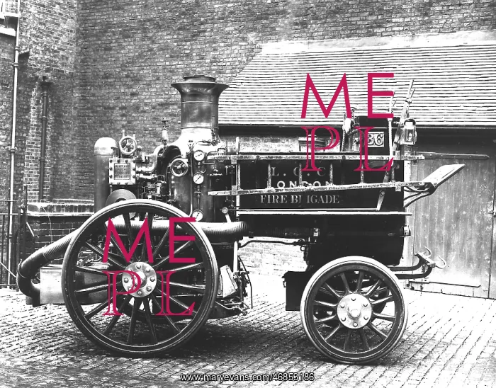 : LCC-LFB side of a Shand Mason steam fire engine : LCC-LFB side of a Shand Mason steam fire engine
