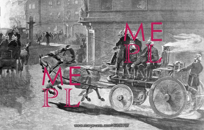 : LCC-MFB lithograph print of firefighters in action : LCC-MFB lithograph print of firefighters in action
