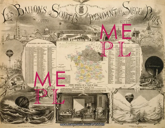  : Le ballons sortis pendant le Siege de Paris, 1870-1871