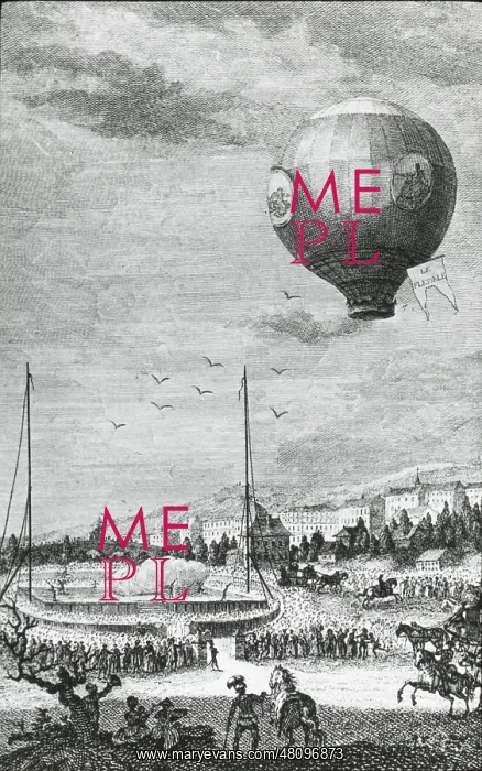 : Le Flesselle balloon over Lyons, 1784 : Le Flesselle balloon over Lyons, 1784