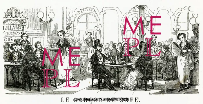  : Le garcon de cafe, Paris 1850