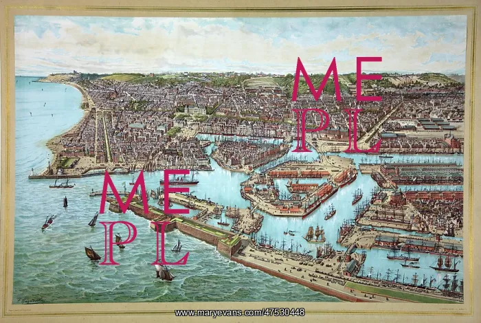 : Le Havre. The town and port of Le Havre, France 1887