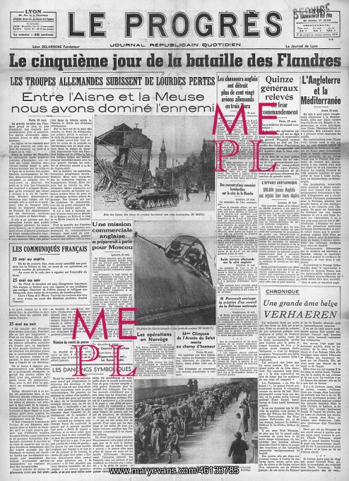 : Le Progres (France) Battle for Flanders : Le Progres (France) Battle for Flanders