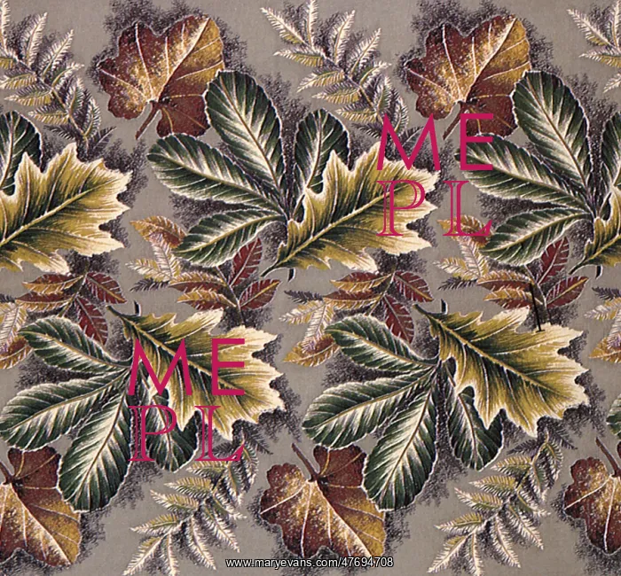  : Leaf Pattern on Grey