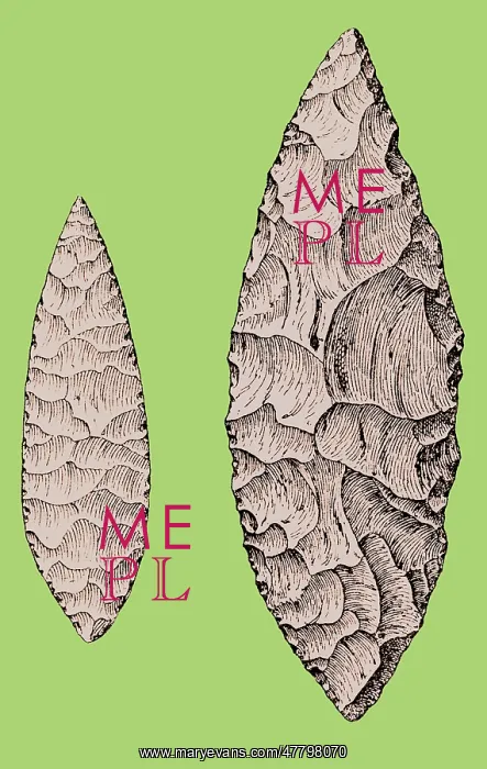 : Leaf-Shaped Flint Implements, Upper Paleolithic : Leaf-Shaped Flint Implements, Upper Paleolithic
