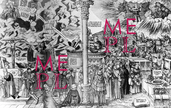 : Leaflet against the Catholic Church, 1520s : Leaflet against the Catholic Church, 1520s