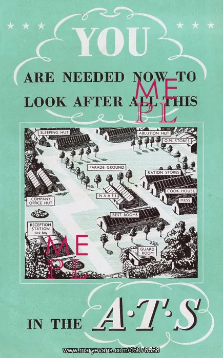 : Leaflet cover design, You are needed in the ATS, WW2 : Leaflet cover design, You are needed in the ATS, WW2