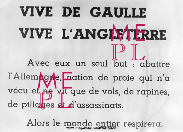 : Leaflet of the French Resistance : Leaflet of the French Resistance