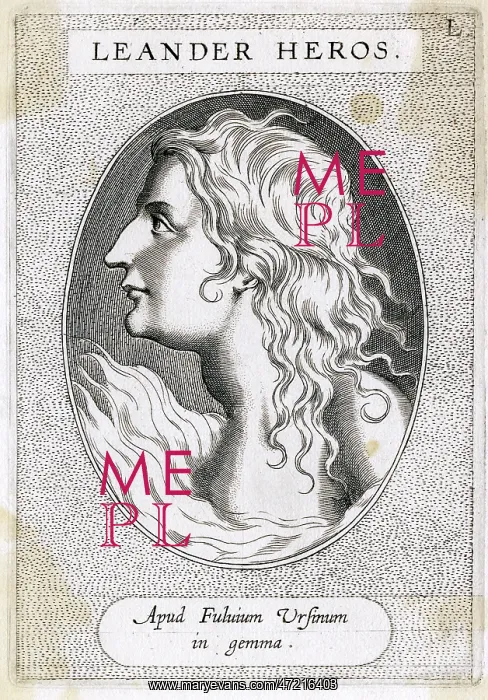 : LEANDER. Leander, the lover of Hero (a priestess of Aphrodite) : LEANDER. Leander, the lover of Hero (a priestess of Aphrodite)