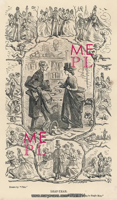 : Leap Year - Phiz - 1864 : Leap Year - Phiz - 1864
