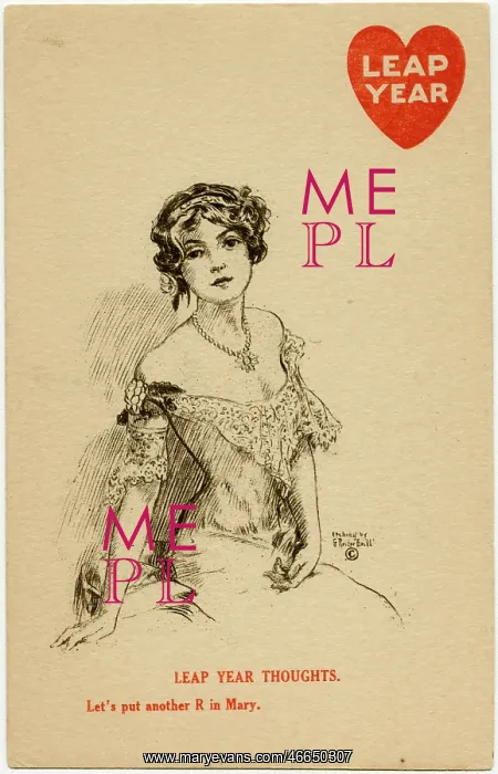 : Leap Year Thoughts - Let's Put another R in Mary : Leap Year Thoughts - Let's Put another R in Mary