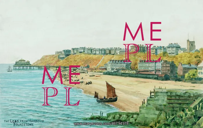  : The Leas, Folkestone, Kent, viewed from the Harbour