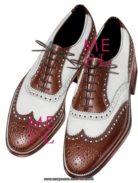  : Leather Wing Tip Shoes