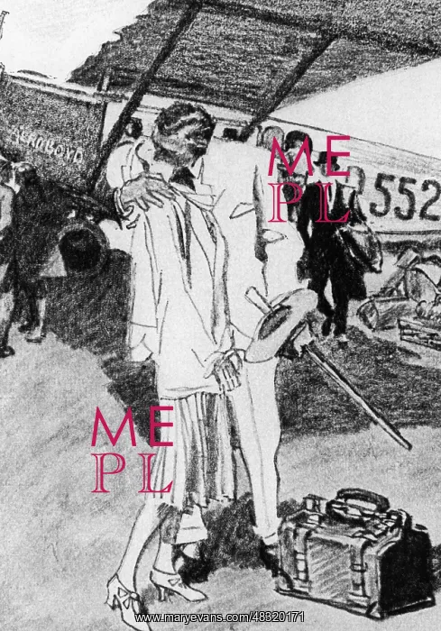 : Leave taking at the airport, 1925 : Leave taking at the airport, 1925