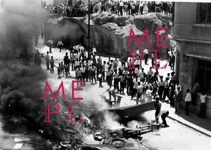 : Lebanon. Sep 28, 1958; Beirut, Lebanon; Cars burned down by demonstrators : Lebanon. Sep 28, 1958; Beirut, Lebanon; Cars burned down by demonstrators