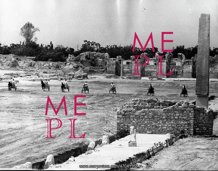  : Lebanon. May 29, 1970; Tyre, Lebanon; Chariots race at the Roman Hippodrome