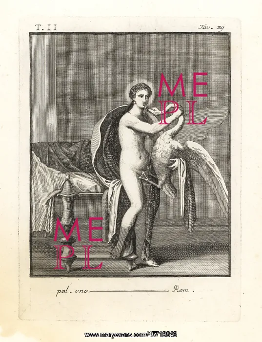 : Leda surprised by Zeus transformed into a swan : Leda surprised by Zeus transformed into a swan