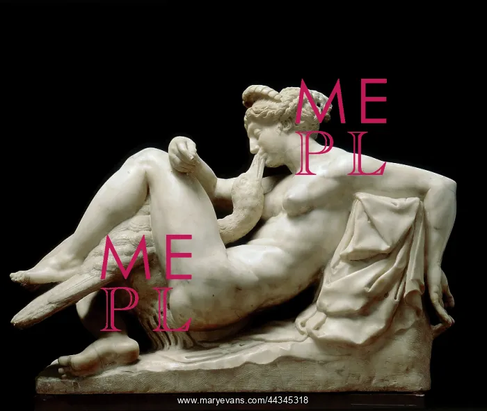 : Leda with the swan, marble : Leda with the swan, marble