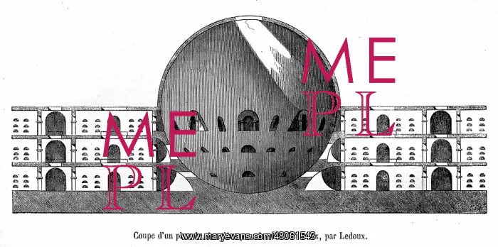 : Ledoux plan for Chaux cemetery : Ledoux plan for Chaux cemetery