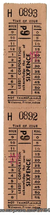  : LEEDS BUS TICKET