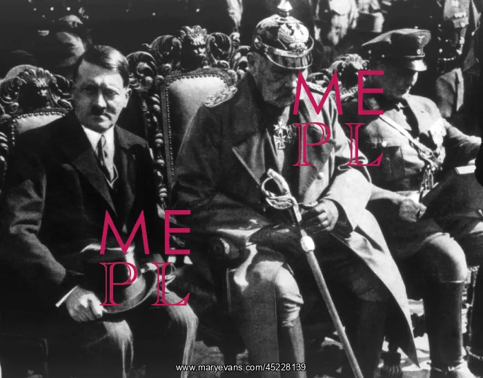 : From left, Chancellor Adolf Hitler, President ? : From left, Chancellor Adolf Hitler, President ?