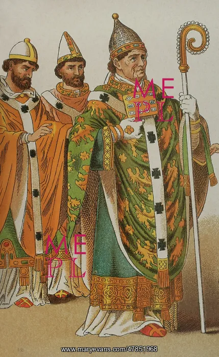: From left to right, 12: Pope in the 1000s, 13-14 : From left to right, 12: Pope in the 1000s, 13-14