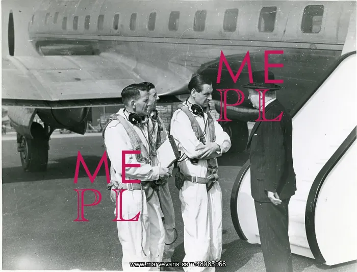 : From left: Test pilots Joseph Harold ?Jimmy? Orrell and? : From left: Test pilots Joseph Harold ?Jimmy? Orrell and?