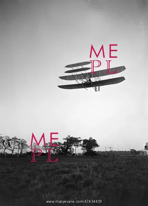 : Left front view of flight 46, Orville turning to the left, i : Left front view of flight 46, Orville turning to the left, i