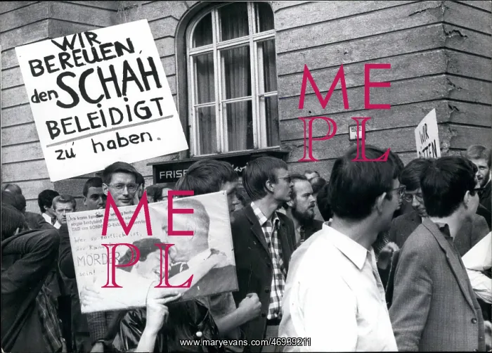 : Left-wing students demonstrating in Munich, Germany : Left-wing students demonstrating in Munich, Germany
